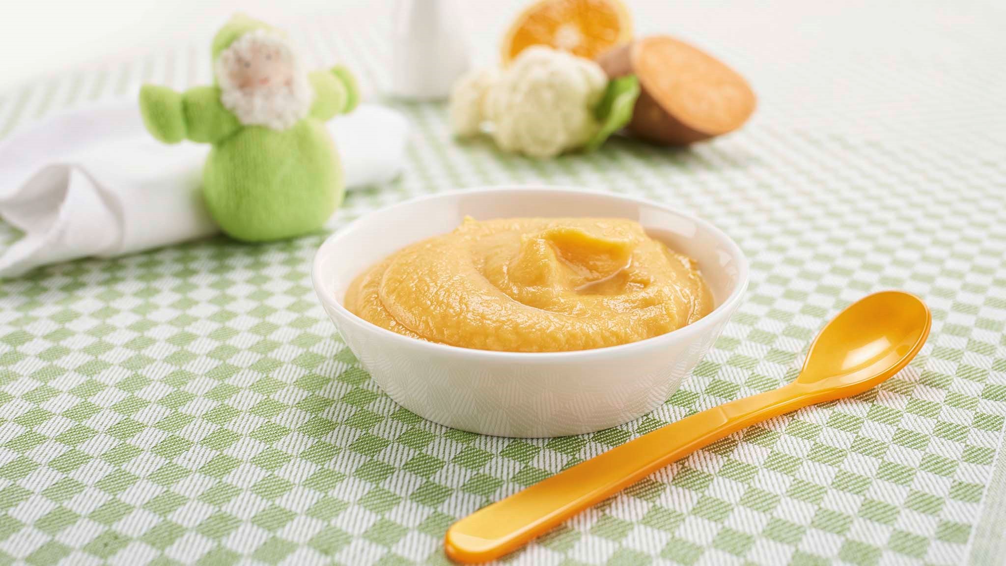 غذای کودک: پوره‌ٔ سبزیجات ریشه‌ای در فر